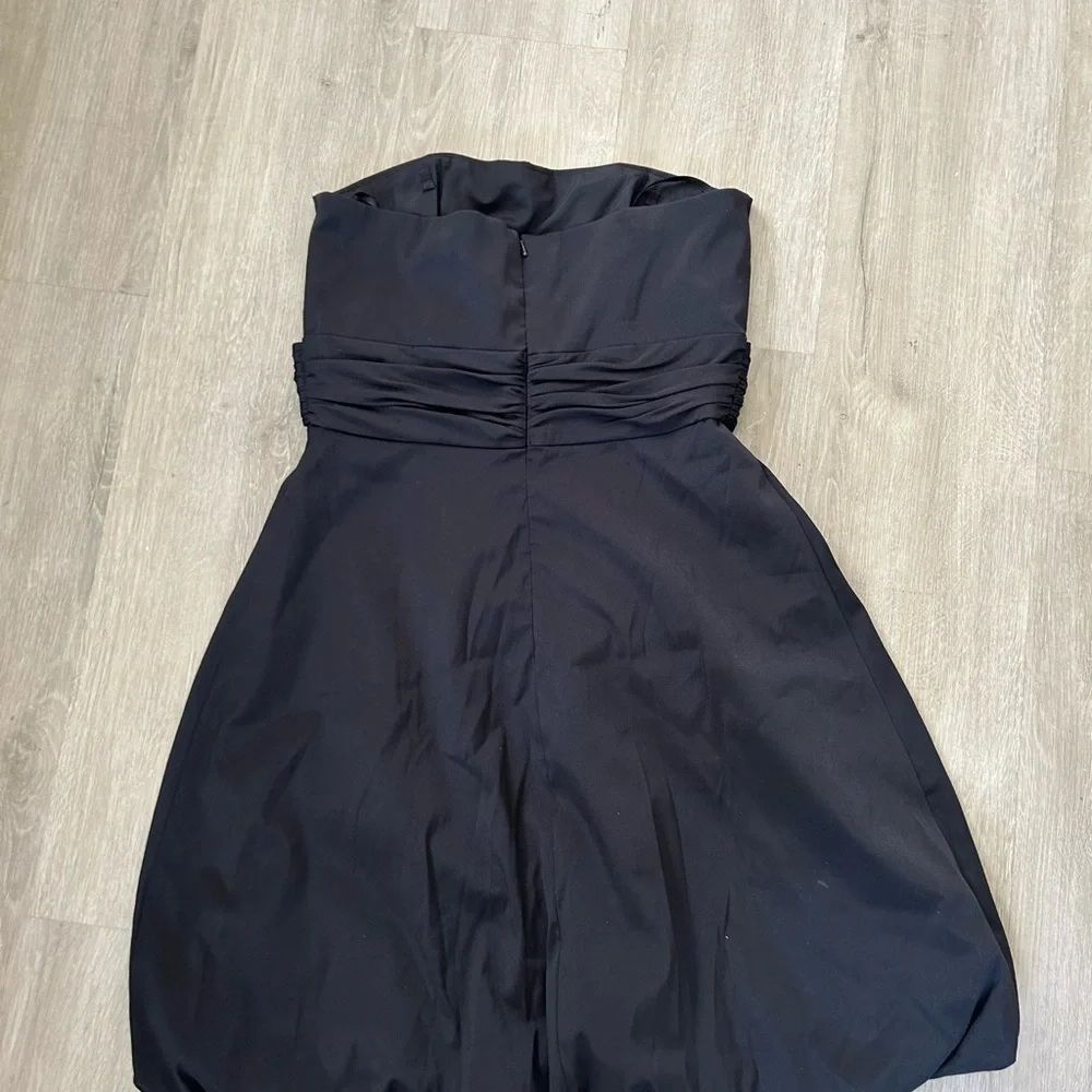 White House Black Market Black Ruched bubble Dress for Cocktail - Picture 2 of 3